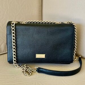 Kate Spade Leather Shoulder Bag with Gold Chain